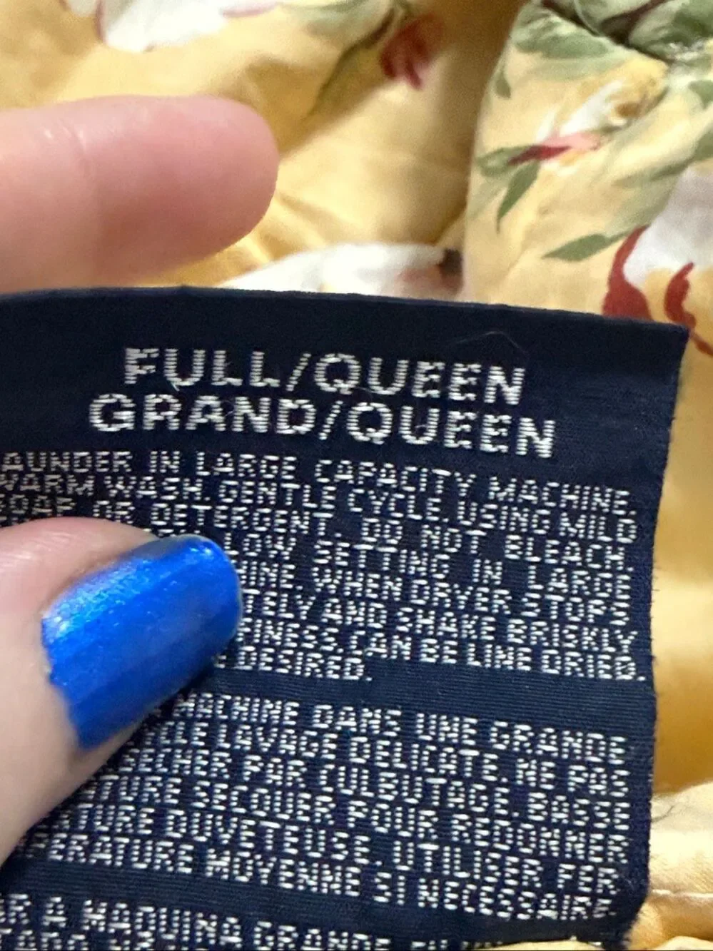 Ralph Lauren Full/Queen Size Comforter Sophie Brooke Yellow Floral Retired